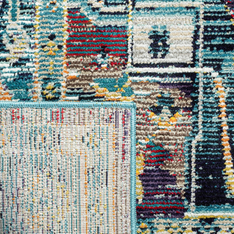 World Menagerie Lavine Teal/Purple Area Rug & Reviews Wayfair